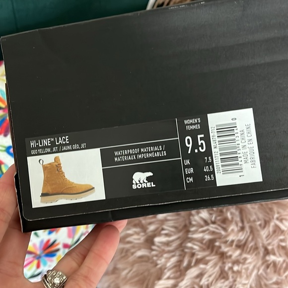 New In Box Sorel Hi Line Platform Combat Boot Woman’s 9.5 - Picture 6 of 14